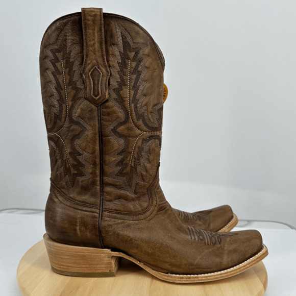 Corral Men's 10 D Brown Embroidered Narrow Square Toe Boots A4229 - Picture 13 of 16